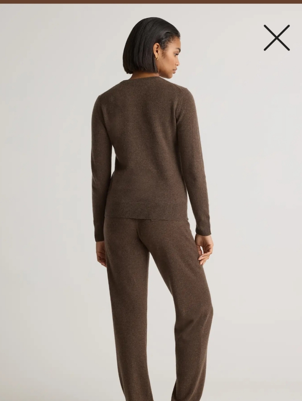 Quince Mongolian Cashmere Sweater Size Large In Brown - Picture 8 of 11